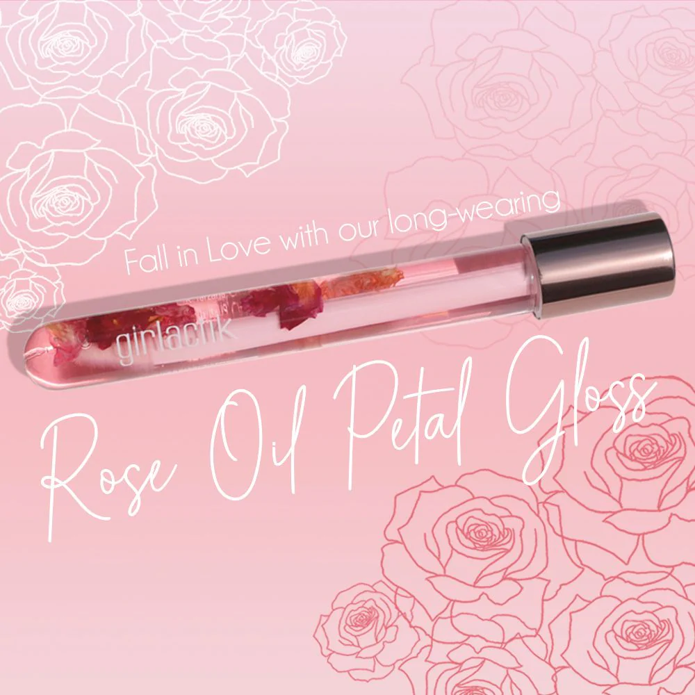 Girlactik Rose Oil Clear Petal Gloss - Image 3
